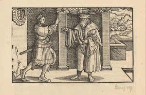 議論する 2 人の男性 作： Anonymous