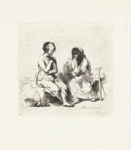 会話中の 2 人の女性 作： Anonymous