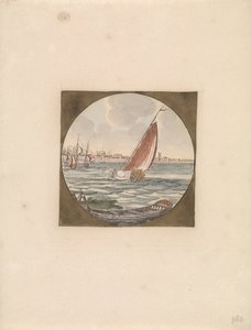 海の帆船と手前のスループ Ships at Sea (シリーズ B) (シリーズ タイトル) 作： Anonymous