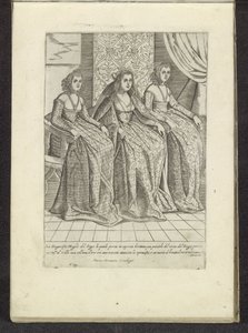 Vrouw van de Doge met twee vrouwen Scenes uit het Venetiaanse leven (シリーズタイトル) Habiti d