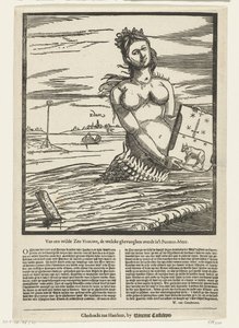 エダムの人魚、1403年 野生のシーレディのウェルケ・ゲヴァンゲン・イン・パーマー・ミーア (オブジェクトのタイトル) 作： Anonymous