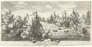 Zeeslag bij Beachy Head、1690 1690 年 7 月 10 日のイギリスとオランダに対する海戦 (オブジェクトのタイトル) 作： Anonymous