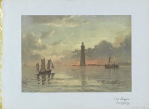 C. Frederick Sörensen の絵画の後の日の出 ヴェド・スカーゲン・ソロガング。 (アイテムのタイトル) 作： Anonymous