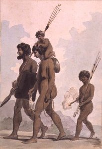 ニュー・サウス・ウェールズの家族 フィリップ・ギドリー・キング（1758-1808）作 1788-92年頃（水彩画） 作： Anonymous Anonymous