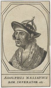 Adolphe de Nassau (1250-1298) - Adolf of Nassau, King of the Romans, Anonymous.エッチング、サイズ：10,8x6,2