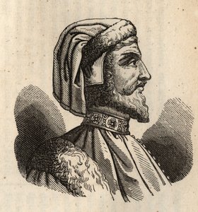 Azzon Visconti - アッツォーネ・ヴィスコンティ - 1302年～1339年 - エングレーヴィング - 。 作： Anonymous Anonymous