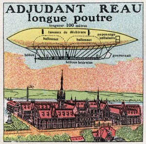 風船。20世紀初頭のロー准尉（Warrant Officer-Reau）。1925年の匿名のイラスト。個人蔵。 作： Anonymous Anonymous
