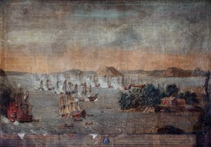 ホグランドの戦い - 大北戦争中、1713年7月22日にスウェーデンとロシアの間で行われた海戦 - 1713年7月22日のホグランドの戦い - 無名の画家による絵画 作： Anonymous Anonymous