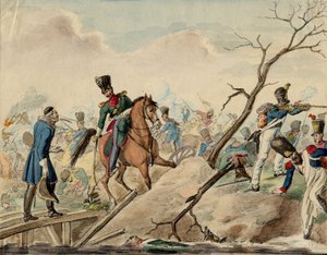 Bataillle de Leipsig (bataille des Nations) - An Episode from the Battle of Leipzig - Anonymous - 1813 - Watercolour on paper - 16,2x20,8 - Private Collection 作： Anonymous Anonymous