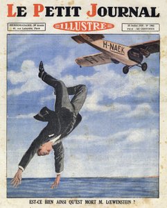 ベルギーの銀行家アルフレッド・ローウェンシュタイン（1877-1924）は、1928年7月4日に飛行機から英仏海峡水域に落下して死亡した。"Le petit journal illustre" 作： Anonymous Anonymous
