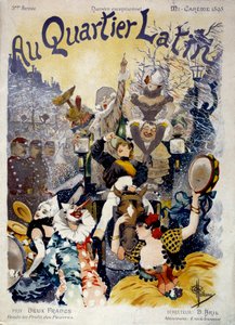 パリの街角で繰り広げられるカーニバルの様子を描いた「Au quartier latin」の表紙