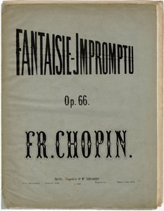 ドイツ版ファンタイズ インプロンプチュ Op.66のカバーページ - Frederic Chopin (1810-1849).リトグラフ、1856年頃個人蔵 作： Anonymous Anonymous