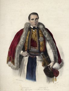 Daniel de Montenegro (1826-1860) (Danilo Aleksander Petrovic Njegos) - Danilo I, Prince of Montenegro - 匿名 - 1853 - リトグラフ、水彩 - 40,7x30,9 - 個人蔵