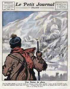 何年も行方不明だったカナダの氷の中の探検家の体から発見された。図版は1921年12月11日付「Le petit journal」より引用。