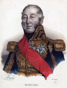 Edouard Adolphe Mortier (1768-1835), Marshal of France - 匿名 - 1835 - リトグラフ、水彩 - 32x24 - 個人蔵