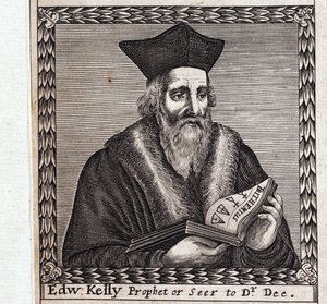エドワード・ケリーまたはエドワード・タルボット (1555-1597) - 匿名の作品、彫刻 作： Anonymous Anonymous