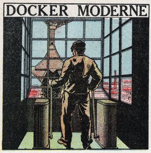 電動工具：モダンドッカー（1920年代）。1925年の匿名のイラスト。個人蔵。 作： Anonymous Anonymous