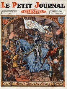 1429年、ジョアン・オブ・アルク（1412-1431）のオルレアンへの入場。500年に一度の記念日1929年5月5日付「Le petit Journal Illustre」に掲載されたエングレービング。