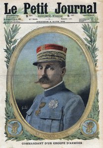 第一次世界大戦1914-1918（第14-18次大戦）。オーギュスト・デュバイユ将軍（1851-1934）の肖像。Le Petite Journal "にて、1916年3月5日付。個人蔵 作： Anonymous Anonymous