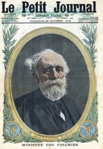 第一次世界大戦1914-1918（第14次世界大戦-第18次世界大戦）。フランス財務大臣アレクサンドル・リボ（1842-1923）の肖像。1916年10月22日、"Le Petite Journal "にて。個人蔵 作： Anonymous Anonymous