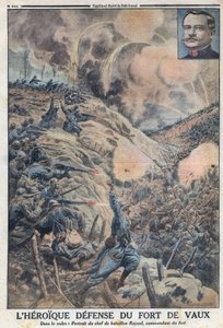第一次世界大戦1914-1918（第14-18次世界大戦）。大隊長シルヴァン・ユージン・レイナル（1867-1939）とヴォー要塞の英雄的防衛戦。"Le Petite Journal "にて 作： Anonymous Anonymous