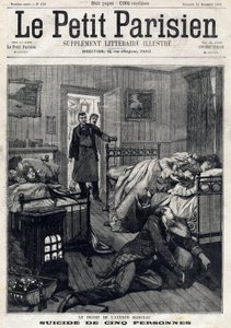 パリのマルソー通りで5人の自殺者が出る。1897年11月21日の「Le Peute Parisien」に掲載。個人蔵 作： Anonymous Anonymous