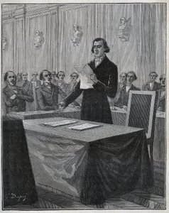 ジャン・バティスト（Jean-Baptiste）アンドレ・デュマ（1800-1884）フランスの化学者は、科学アカデミーにRuolzとElkingtonの発明に関する報告書を提出した。Adolphe BITARDの "Les arts et metiers illustres "に掲載された1885年のエングレーヴィング。 作： Anonymous Anonymous