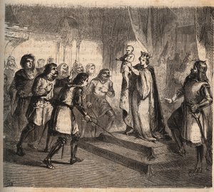 ブルターニュ公ジャン・ド・モンフォール（1293～1345年）の妻、フランダースのジョアン（1295～1374年）は、息子のモンフォール伯ジョン4世（勇者、征服者として知られている。 作： Anonymous Anonymous
