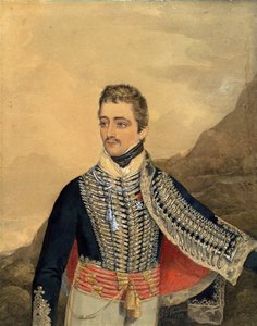 Jozef Antoni Poniatowski (1763-1813) - Prince Jozef Poniatowski - Anonymous - 1807 - 水彩、ガッシュ、紙 - 26,5x21 - Private Collection 作： Anonymous Anonymous