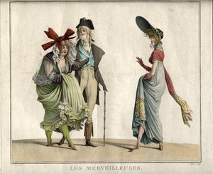 Les Merveilleuses, Anonymous .銅版画、水彩画 作： Anonymous Anonymous