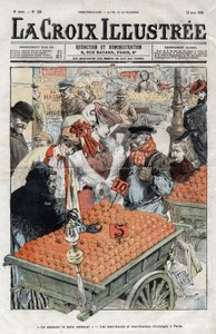 1905年のパリのオレンジのマルシャン（ラ・ヴァランス） - 1905年の「La-Croix-Illustree」の表紙 作： Anonymous Anonymous