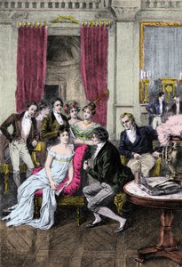 リテラリー・サロン"Around Madame Recamier" マダム・ジュリエット・レカミエ（1777-1849）は、文学者や政治家に囲まれていた。シャルル・ノディエ（1780-1844）、フランソワ・ルネ・シャトーブリアン子爵（1768-1848）、ソフィー・ゲイ（1776-1852）、ベンジャミン・コンスタン...。