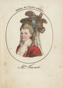 ジュスティーヌ・ファヴァール夫人（1727-1772） par Anonymous, 18世紀後半。- 銅版画、水彩画 - 個人蔵 作： Anonymous Anonymous