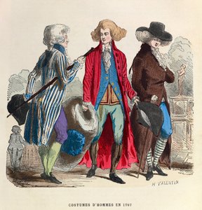 1787年の男性用衣装 - 個人蔵