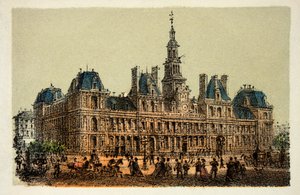 1874年のパリ。市庁舎、個人蔵 作： Anonymous Anonymous