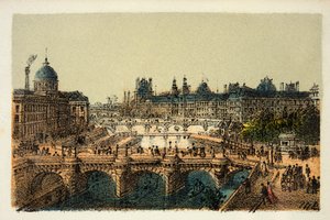 1874年パリ：ポン・ヌフ 個人蔵 作： Anonymous Anonymous