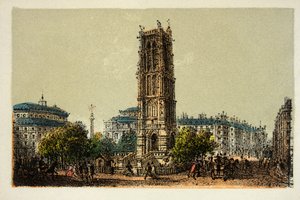 1874年のパリ。サン・ジャック・タワー、個人蔵 作： Anonymous Anonymous