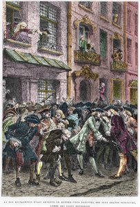 パリ4区 - La rue Quincampoix en 1720 a l