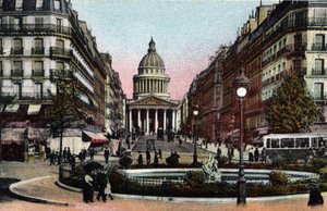 パリ：スフロ通りとパンテオンの眺め。1920年、パリ市の「芸術アルバム」に掲載された写真。個人蔵。 作： Anonymous Anonymous