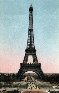 パリ：ギュスターヴ・エッフェル（1832-1923）が1887年から1889年にかけて建設したエッフェル塔の風景。パリ市の「芸術アルバム」に掲載されている1920年の写真。個人蔵。 作： Anonymous Anonymous