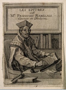 フランソワ・ラブレー（1494-1553）の肖像、匿名。銅版画 作： Anonymous Anonymous