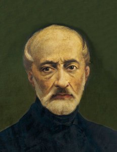 ジュゼッペ・マッツィーニ（1805-1872）の肖像。匿名の絵画 作： Anonymous Anonymous