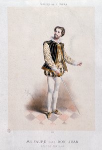ドン・ジョヴァンニ役のジャン・バティスト・フォールの肖像（1866年 作： Anonymous Anonymous