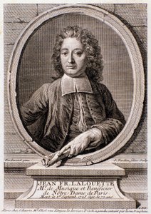 ジャン・フランソワ・ラルーエット（1651-1728）の肖像 イギリスの作曲家・演出家 エングレーヴィング。18世紀ミラノの個人コレクション 作： Anonymous Anonymous