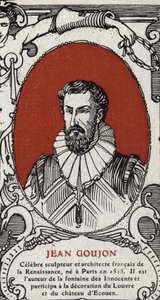 フランスの彫刻家・建築家、ジャン・グジョン（1510-1567）の肖像。1914年のエングレーヴィング。個人蔵。 作： Anonymous Anonymous
