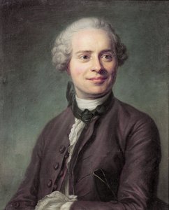 ジャン・ル・ロンド・ダランベール（1717-1783）の肖像、匿名 .油彩・キャンバス