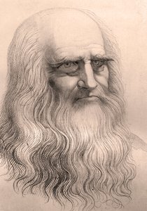 レオナルド・ダ・ヴィンチ（Leonard de Vinci）（1452 - 1519）の自画像より。