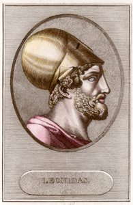 スパルタ王レオニダス1世の肖像（～491年、～480年）。エングレーヴィング。個人蔵。 作： Anonymous Anonymous