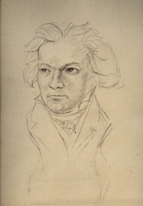 ルートヴィヒ・ヴァン・ベートーヴェン（1770-1827）の肖像 ドイツの作曲家 - 20世紀初頭の匿名のドローイング - 個人のコレクション - Yahoo! 作： Anonymous Anonymous