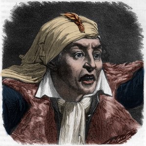 Marat (1743-1793) の肖像 - Jean-Paul (Jean Paul) Marat (1743-1793) 政治家、フランスのジャーナリスト - Alphonse de Lamartine (1790-1869) による "Histoire des Girondins" のエングレーヴィング 1865-1866 - 個人蔵 作： Anonymous Anonymous